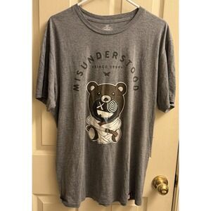 Vintage Entree "Misunderstood Since 1999" Strait Jacket Bear‎ T Shirt Men Large